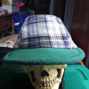 Vintage Croakies Jackson Hole Plaid Fleece Hat Cap Winter Ski